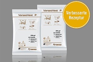 Now available with a new formula: VarseoVest P - the low-dust, phosphate-bonded, shock-heat precision investment material especially for casting 3D printed partial denture frames.