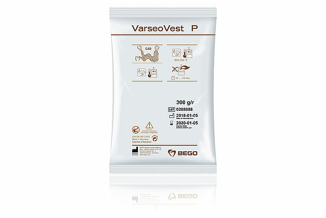 VarseoVest P <sup>plus</sup> shock-heat precision investment material, especially for casting 3D printed partial denture frames