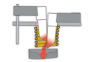 Nautilus vacuum pressure casting concept The molten mass flows from the hot zone of the crucible directly into the casting mould