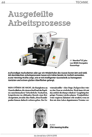 Ausgefeilte Arbeitsprozesse | ZTM Henning Wulfes