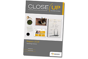 Close Up magazine can be ordered free of charge by accessing the PDF in the knowledge portal of BEGO Implant Systems